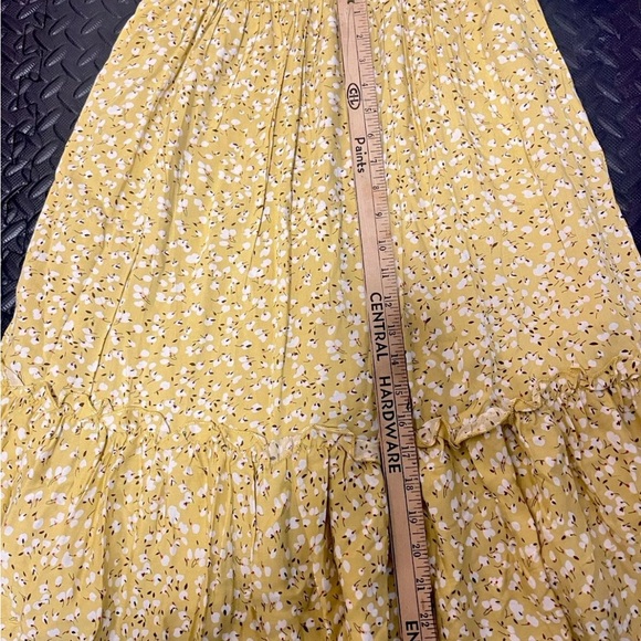 NWT! Sucrefas Yellow Floral Flower Dress Summer Dress Size Small S. Loose Fit - Picture 12 of 12